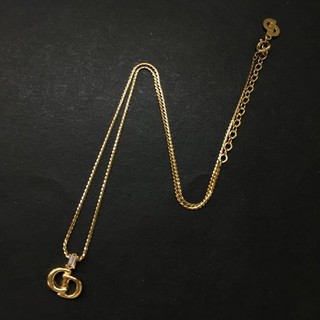 Collar Colgante EGA Christian Dior Logo CD Estrás Tono Dorado/6CE2166