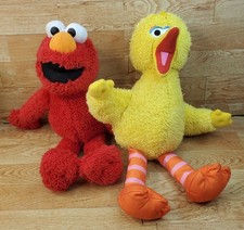 Sesame Street Big Bird and Elmo Kohls Cares 14" Plush Stuffed Animals