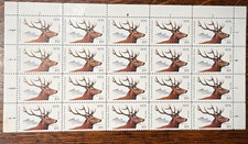 CINDERELLA: HUNTING STAMPS, FISH AND WILDLIFE VICTORIA 1976 $10 BLOCK 20 MUH,,