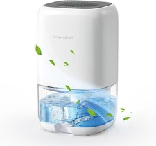 Compact Dehumidifier 1000ml Quiet for Home, Garage, Wardrobe, Basement (Boxed)