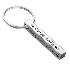 Drive Safe Keychain for Him Valentines Gift for Boyfriend Husband