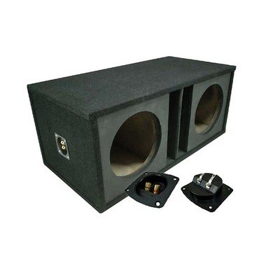 Car Audio Dual 15'' Slot Vented Paintable Baffle Stereo Sub Box Enclosure