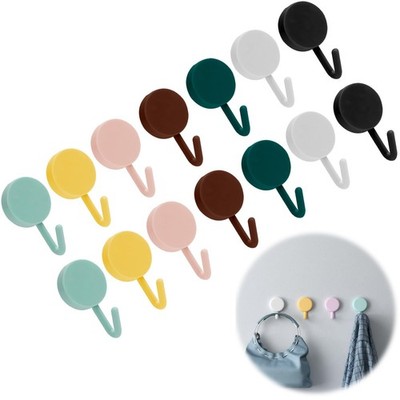 Huybaa Gancio Adesivo da Parete, 10 Pezzi Piccoli Ganci da Parete Colorati Senza Foratura o Chiodi, per Appendere Bagno, Cucina, Soffitto, Appendere, Parete