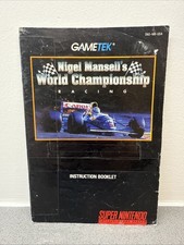 Nigel Mansells World Champ Super Nintendo Manual Only No Game SNES Instruction