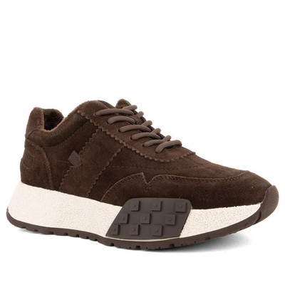 Linda Baumann Damen Braune Leder Sneaker Freizeit LDB6044-252019-FLBRW
