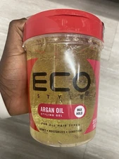 Argan Oil ECO Style Professional Styling Gel, Alcohol Free, 8 Fluid Ounce