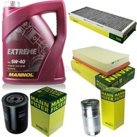 Mann Inspektionspaket 5L Mannol Extreme 5W-40 FüR Audi Cabriolet 1.9 Tdi 80