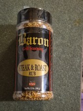 Baron Grill Seasoning Steak & Roast Rub Low Carb Low Fat 136 Servings