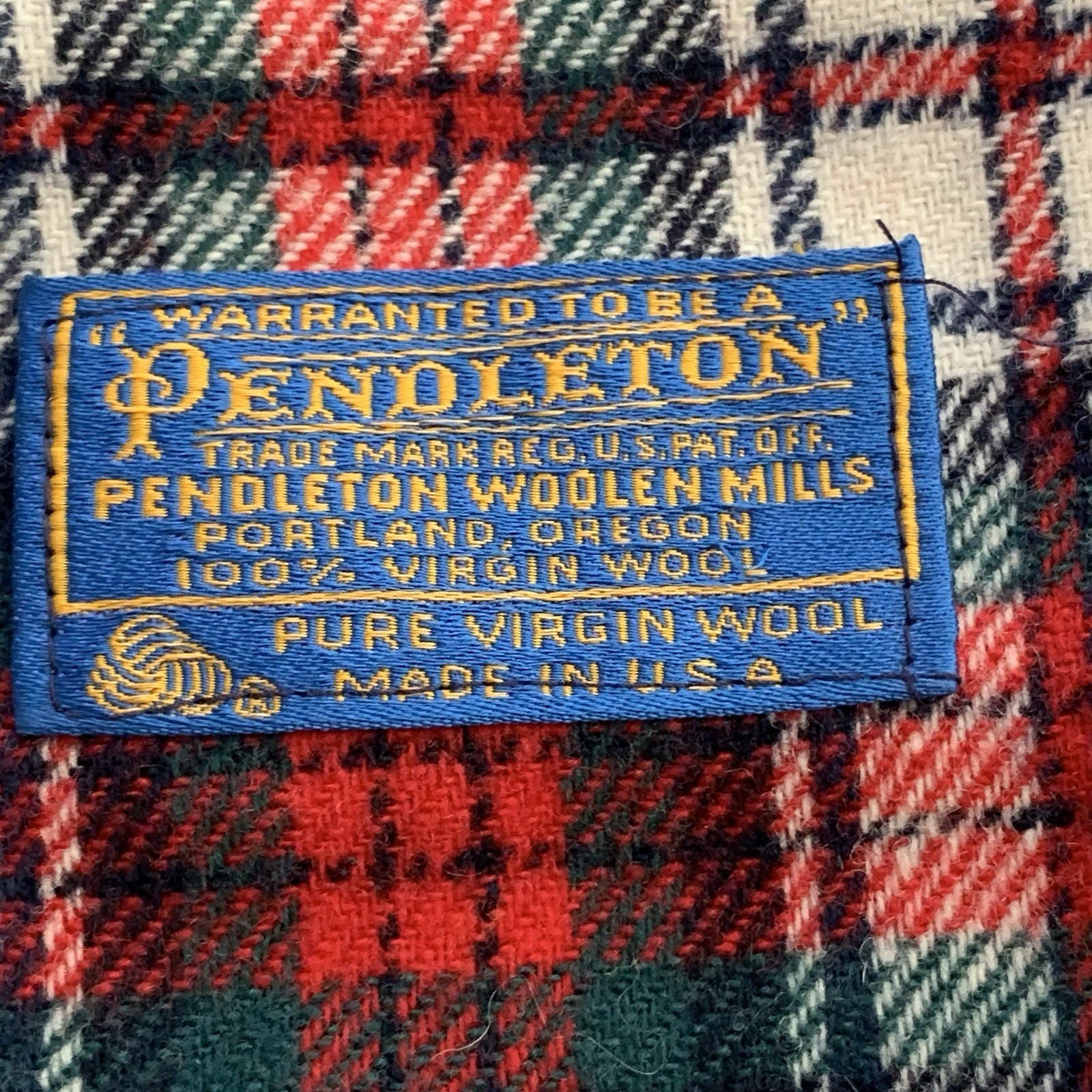 Pendleton Wool Handmade Drawstring Bag Tote Tarta… - image 3