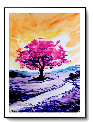 LOVELESS - ''BLOSSOM SERENITY'' 11 X 15 acrylic on gallery paper