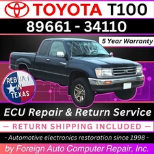 89661-34110 T100 Toyota ECU Repair Service - Quick Quality Service, 5Yr Warranty