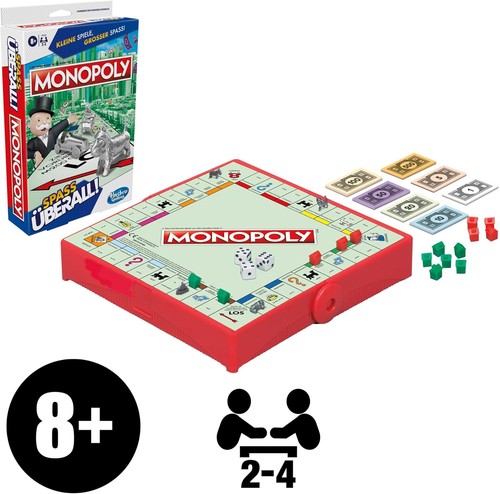 Monopoly Kompakt, portables Spiel für 2–4 ,Reisespiel für Kinder, Spaß überall - Bild 2 von 6