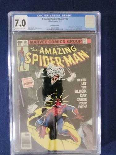 Amazing Spider-Man #194 CGC 7.0 Newsstand (1979) 🔑 1st Black Cat Felicia Hardy