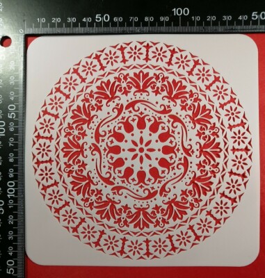 Floral Mandala Handwerk Schablone Scrapbooking Kartenherstellung Airbrush Tinte Home Art #10