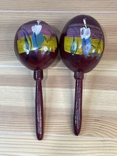 Vintage Acapulco Hand Painted Mexican Maracas
