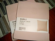 Set of 2 - IKEA GURLI Light Pink Cushion Covers 20 x 20" w/ zipper 203.436.29