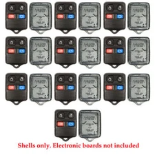 Remote Control Fob Case Shell 4B Compatible with Ford Rubber Pad (10 Pack)