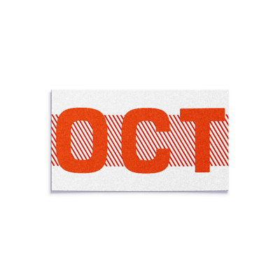 OCTOBER - California License Plate RED Month Sticker - DMV Registration YOM Tag