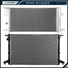 Aluminum Radiator & AC Condenser Cooling Kit For 2017 2018 2019 2020 Audi A4