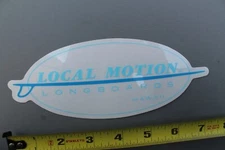 LOCAL MOTION Hawaii Clear Blue Teal Surfboards 80's LM2 Vintage Surfing STICKER