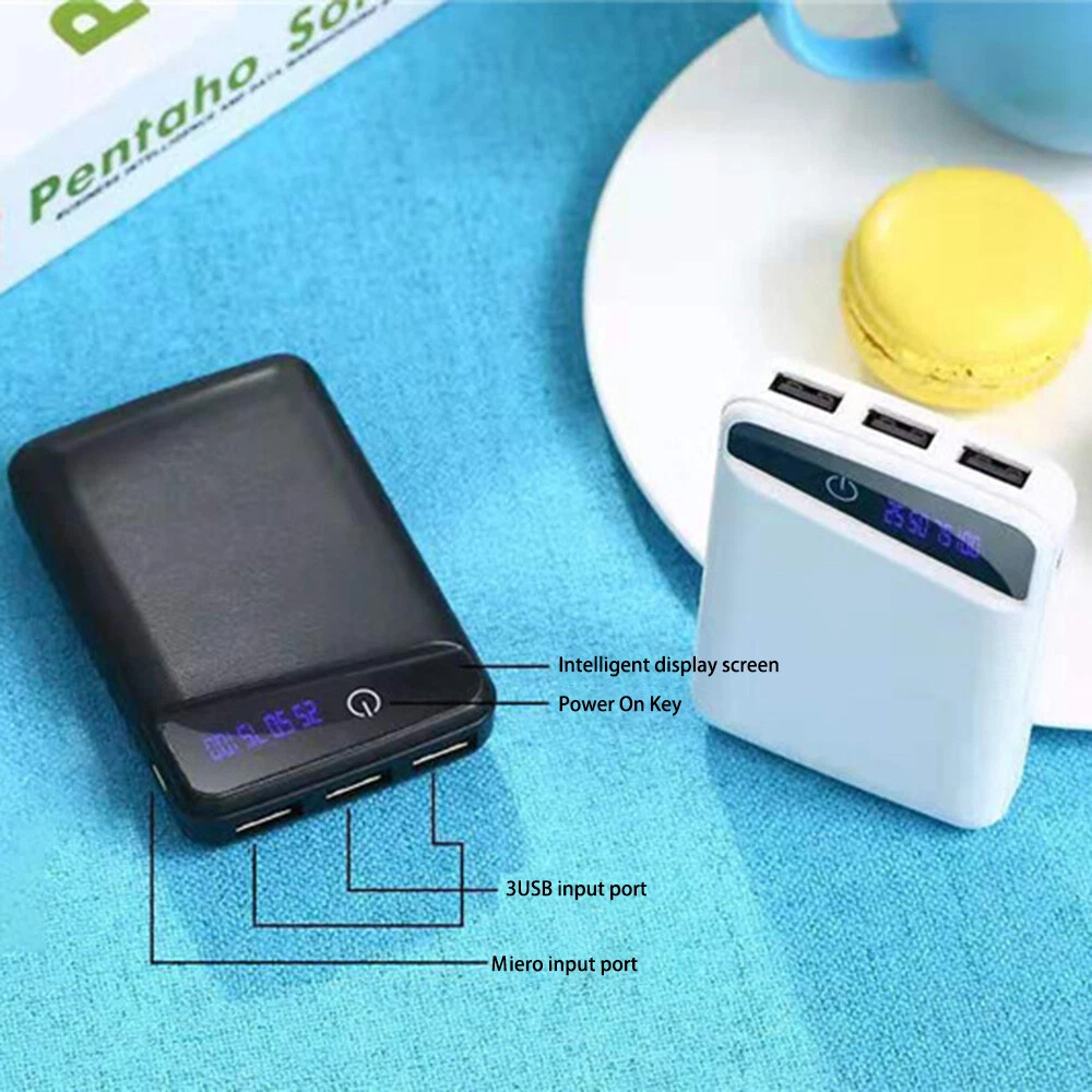 Power Bank Case For 3 USB 3* 18650 Battery Charger Box with Digital LCD Display