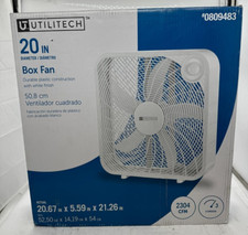 UPC 810004817449 product image for New Open Box Utilitech 20-in 3-Speed Indoor Box Fan White | upcitemdb.com