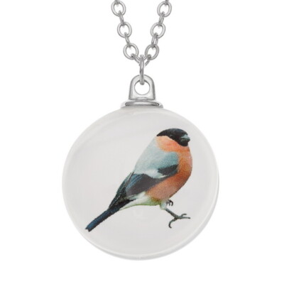 Wunsch Modeschmuck Anhänger Vogel Glaskugel mit Stierfink