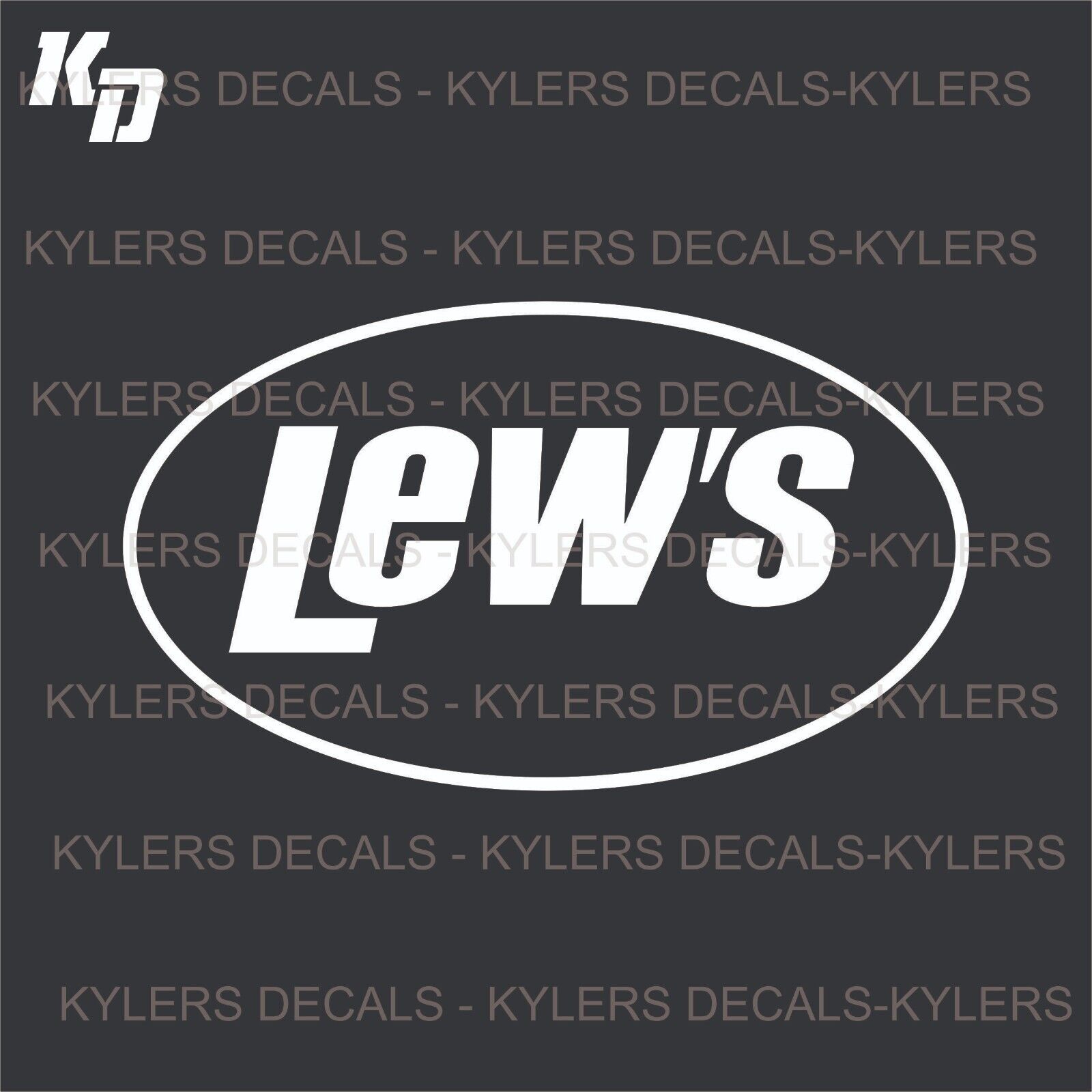 LEWS FISHING VINYL DECALS LOGO OUTDOORS NEW FREE SHIPPING 7.25X12.5