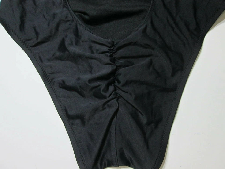 Mossimo Womens Size XL One Piece Swimsuit Black Lined Wide Straps Open Back - Image 4 of 4