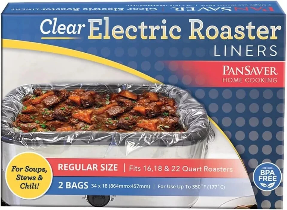 PanSaver Electric Roaster Liners Fits 16 18 22 Quart Roaster (5 Boxes 10 Liners)