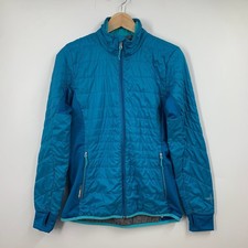 Icebreaker Women's Merino Blue Full Zip Quilted Warm Winter Coat Size M