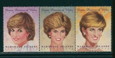 Marshall Islands Scott #645 MNH STRIP In Memoriam Princess Diana 1961-1997 $$