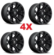 17 BLACK FUEL VAPOR WHEELS RIMS RANGER TACOMA EXPLORER WRANGLER