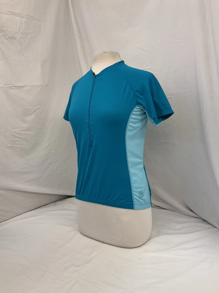 Jersey de ciclismo Novara M azul 1/2 cremallera manga corta poli elástico YGI Y1-246 Foto 4 de 4