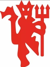 Manchester United 4.5"x3.5" Red Devil Vinyl decal Sticker Set Of 2