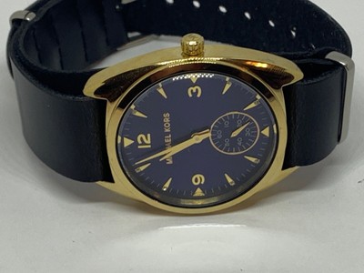 Michael Kors MK3345 Unisex Black Leather Analog Bl s-l400.jpg main image 2