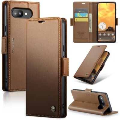 For Google Pixel 9A CaseMe 023 Butterfly Buckle Litchi Texture RFID Phone Case