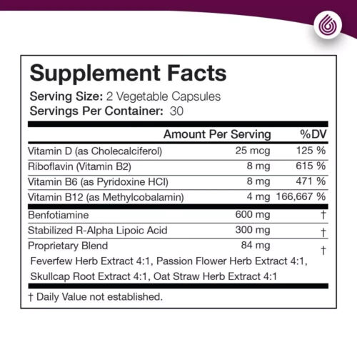 NERVE RENEW Advanced Nerve Support - with R-Alpha Lipoic Acid, (Pack of 5) - Picture 2 of 6