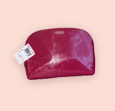 COACH F50426 NWT Darcey Luxury Patent Leather Large Cosmetic Case Red