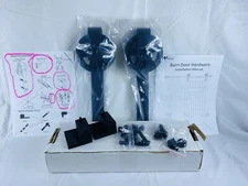 Winsoon - Basic Black - Sliding Roller Barn Door Hardware - READ - PARTS! Lot #1