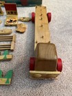 Vintage Wooden Pull Along Zoo Truck Toy w/Animals w/Original Box — photo 5