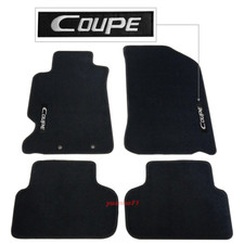 For 02-06 Acura Rsx Coupe Floor Mat Front Rear Nylon Black Carpet W White Coupe For 02-06 Acura Rsx Coupe Floor Mat Front Rear Nylon Black Carpet W White Coupe