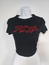 Kittie band baby tee kittie shirt kittie cropped shirt kittie tank top slim fit 