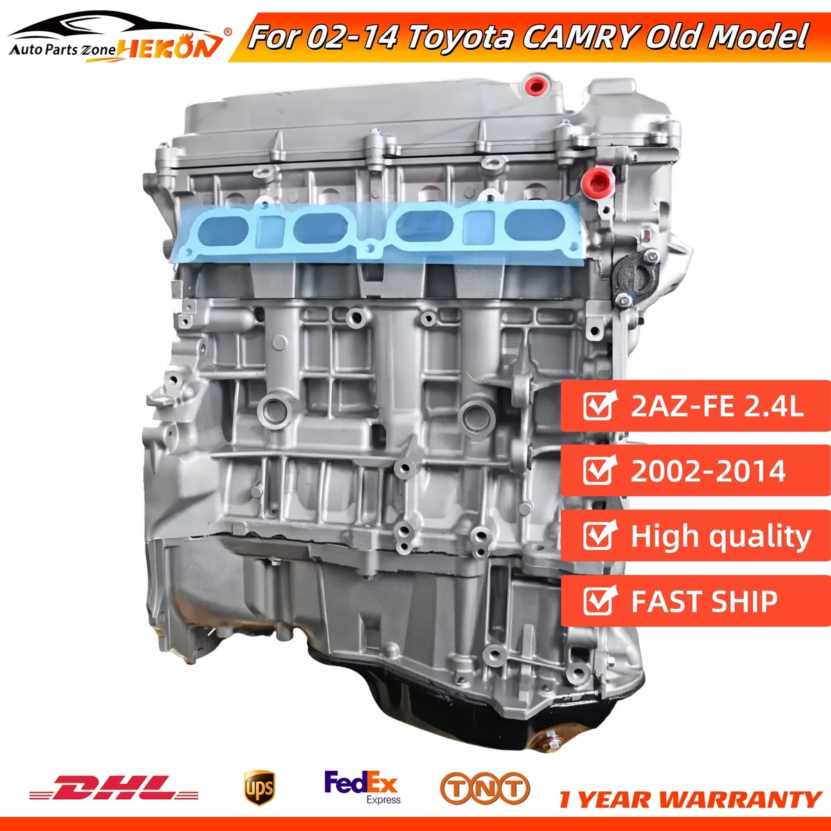 Long Block Engine Assembly For 2002-2014 Toyota CAMRY 2AZ-FE 2AZ