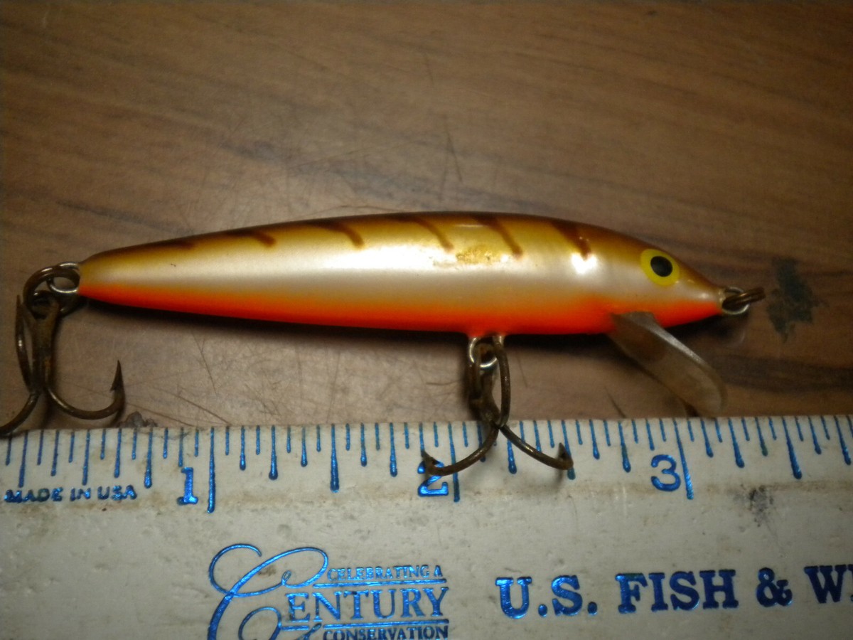 Rapala Floating Minnow Lure , Balsa Body , Brn Top Orange Bottom see  pictures, | eBay
