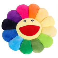 Oneshow Sunflower Rainbow Flower Pillow, Sunflower Indie Decor Plush