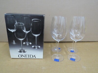 Vintage 1998 Oneida Schott Zwiesel 4pc Classic Simplicity 11'' Oversize Stemware