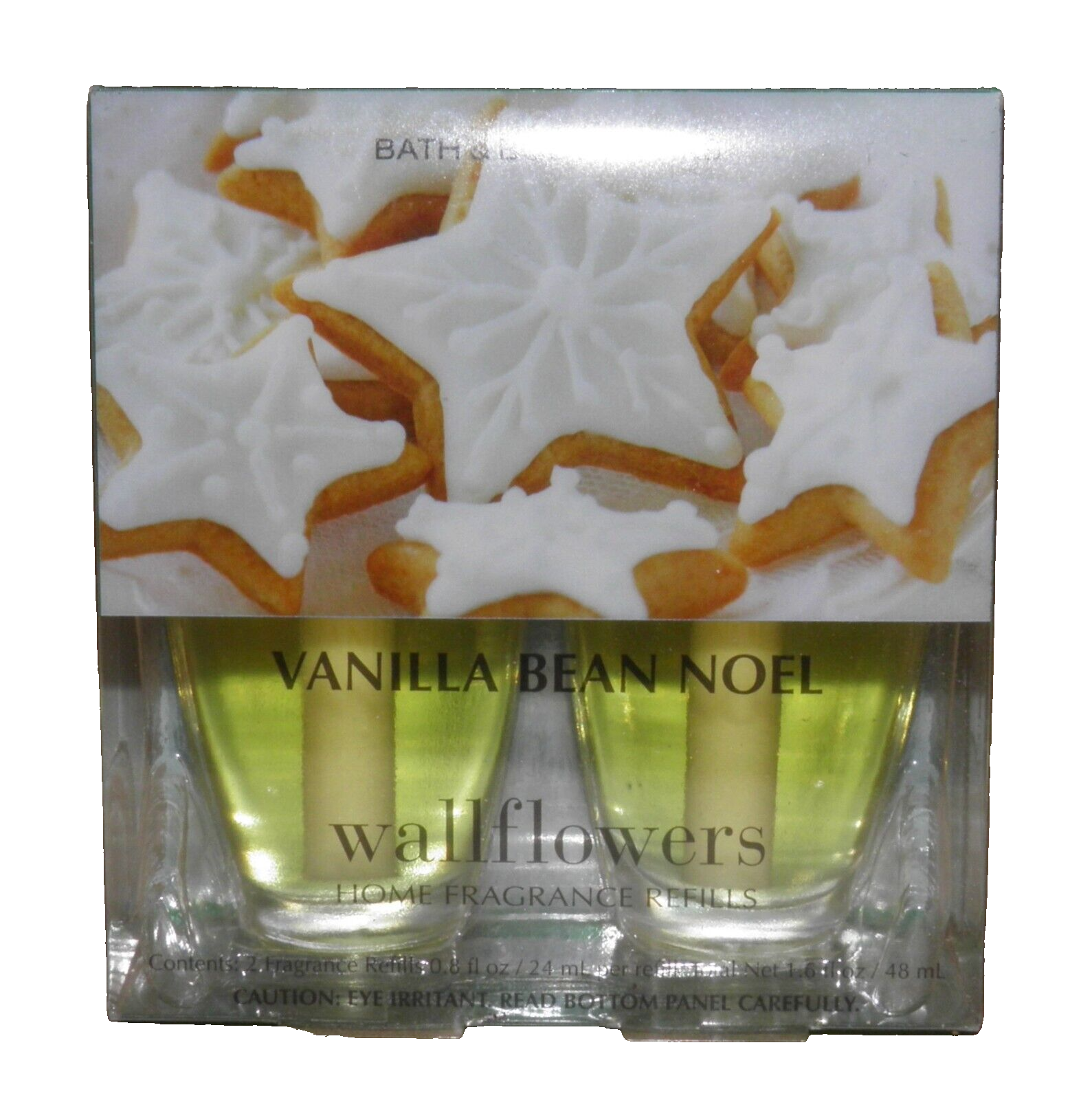 2 Pack Bath & Body Works Vanilla Bean Noel Wallflower Bulb Refill