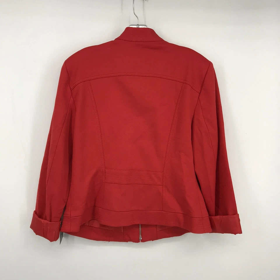 Chaqueta INC con Volantes Detalle Cereza en la Parte Superior Roja Talla Grande para Mujer con Cremallera Nueva con Etiquetas Foto 2 de 4
