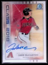 Jake McCarthy - 2018 Bowman Draft Chrome Refractor Class of RC Rookie Auto /250